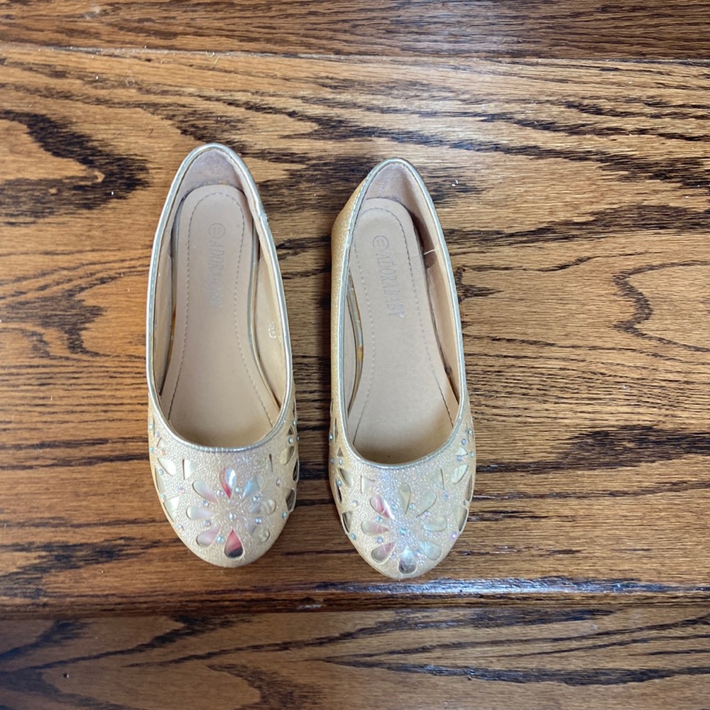 Almost New Adorababy Gold Dressy Ballet Flats-Size 11